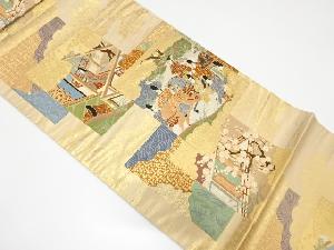 源氏色紙文織り出し袋帯